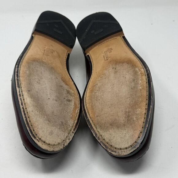 Allen Edmonds Maxfield Tassel Loafers Shoes Mens 11 D Burgundy Leather Woven main image 8